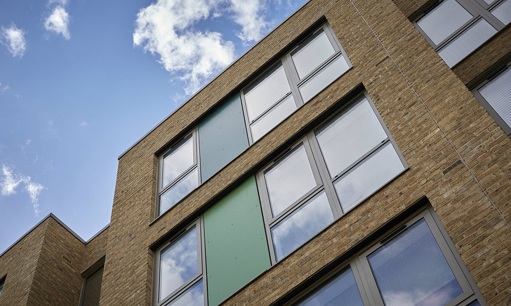 Commercial windows on London apartment development
