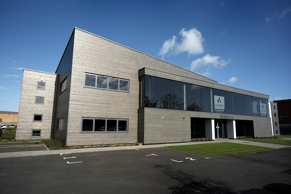 Curtain walling and aluminium windows on new commercial offices in East Yorkshire