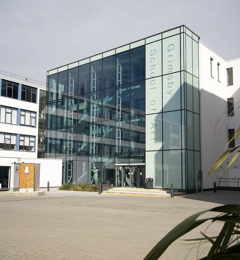 Windows and curtain walling on Grimsby Institute of Art