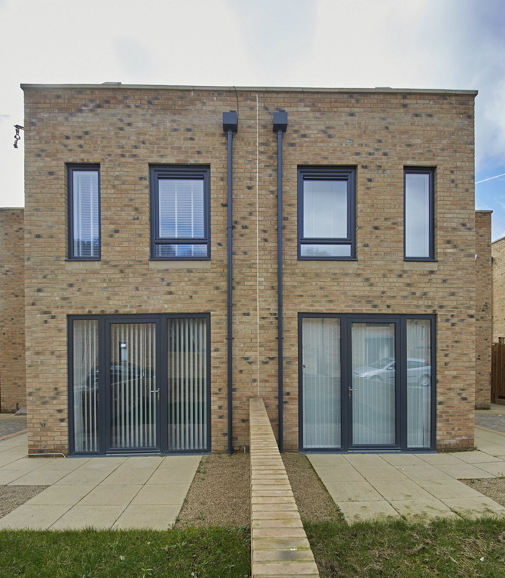 Aluminium doors by EYG Commercial for a newbuild development