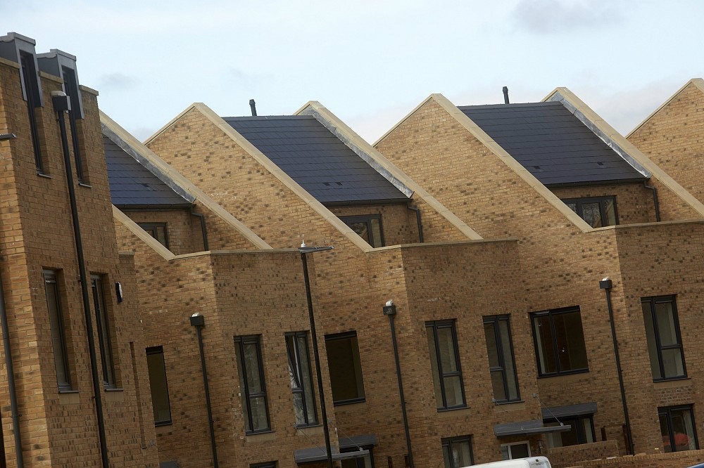 EYG aluminium doors on new housing development