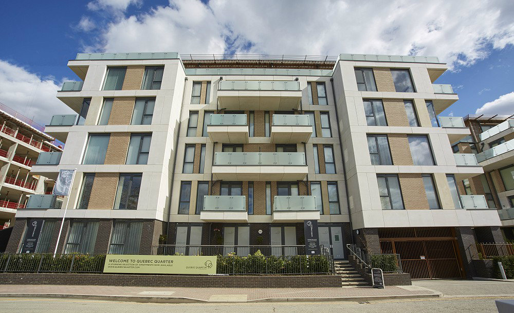 Aluminium windows and doors on a new residential development