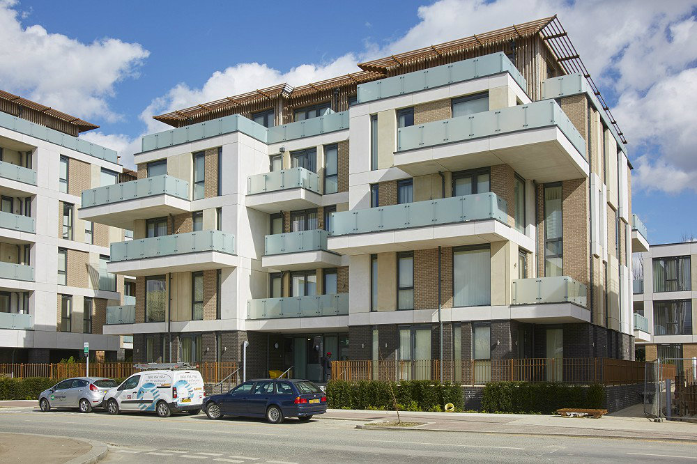 Aluminium windows and doors on a newbuild apartment development