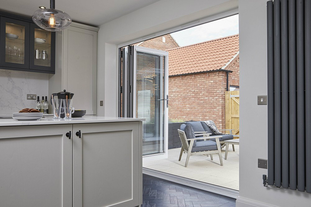 Aluminium bifold doors on newbuild home