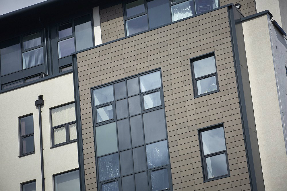 Aluminium windows on student housing development