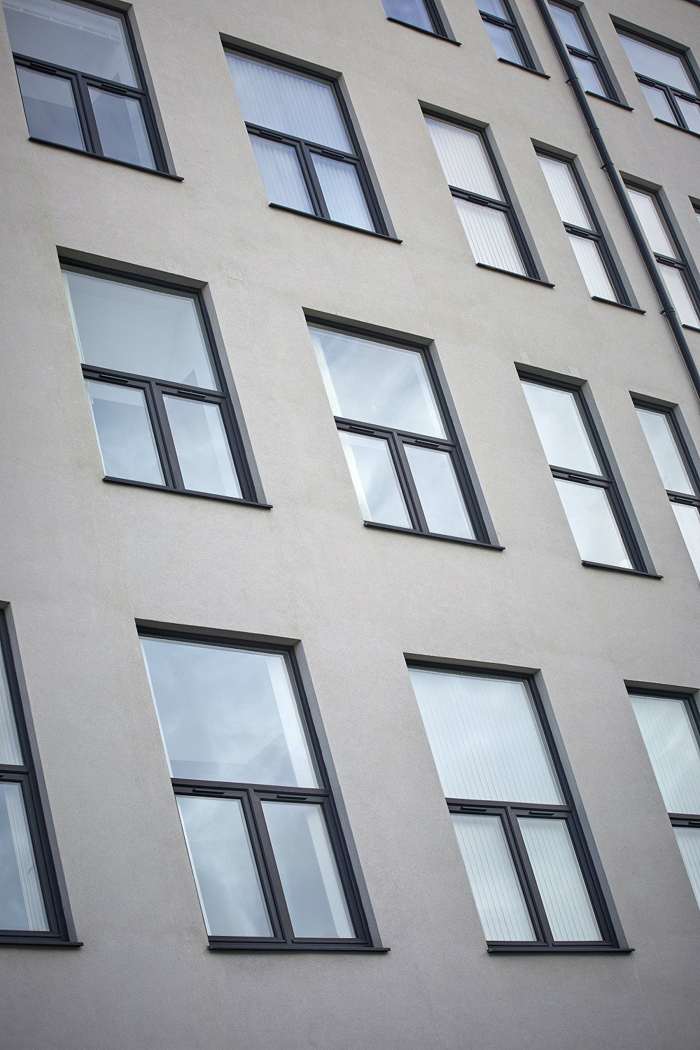 Aluminium windows on apartment block