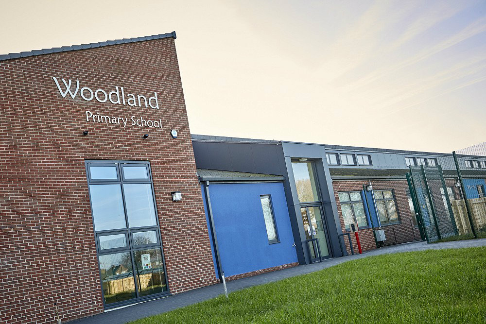 A school with aluminium windows and doors